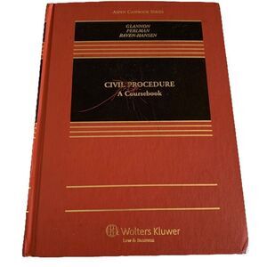 Civil Procedure A Course Book 2011 HC Very Good